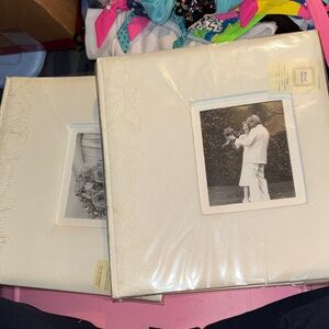 Vintage White Embroidered Photo Album – Holds 36 Photos (New/Unused)